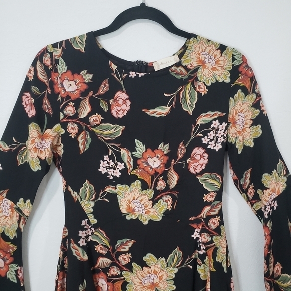 Altar'd State Thessaly Bell Sleeves Floral Dress Size Extra Small - Picture 6 of 15